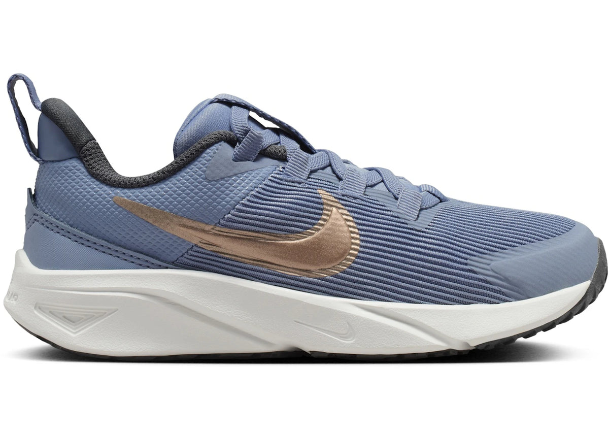 Nike Star Runner 4 Ashen Slate Armory Navy Pure Platinum Metallic Red Bronze (PS) - vue secondaire A