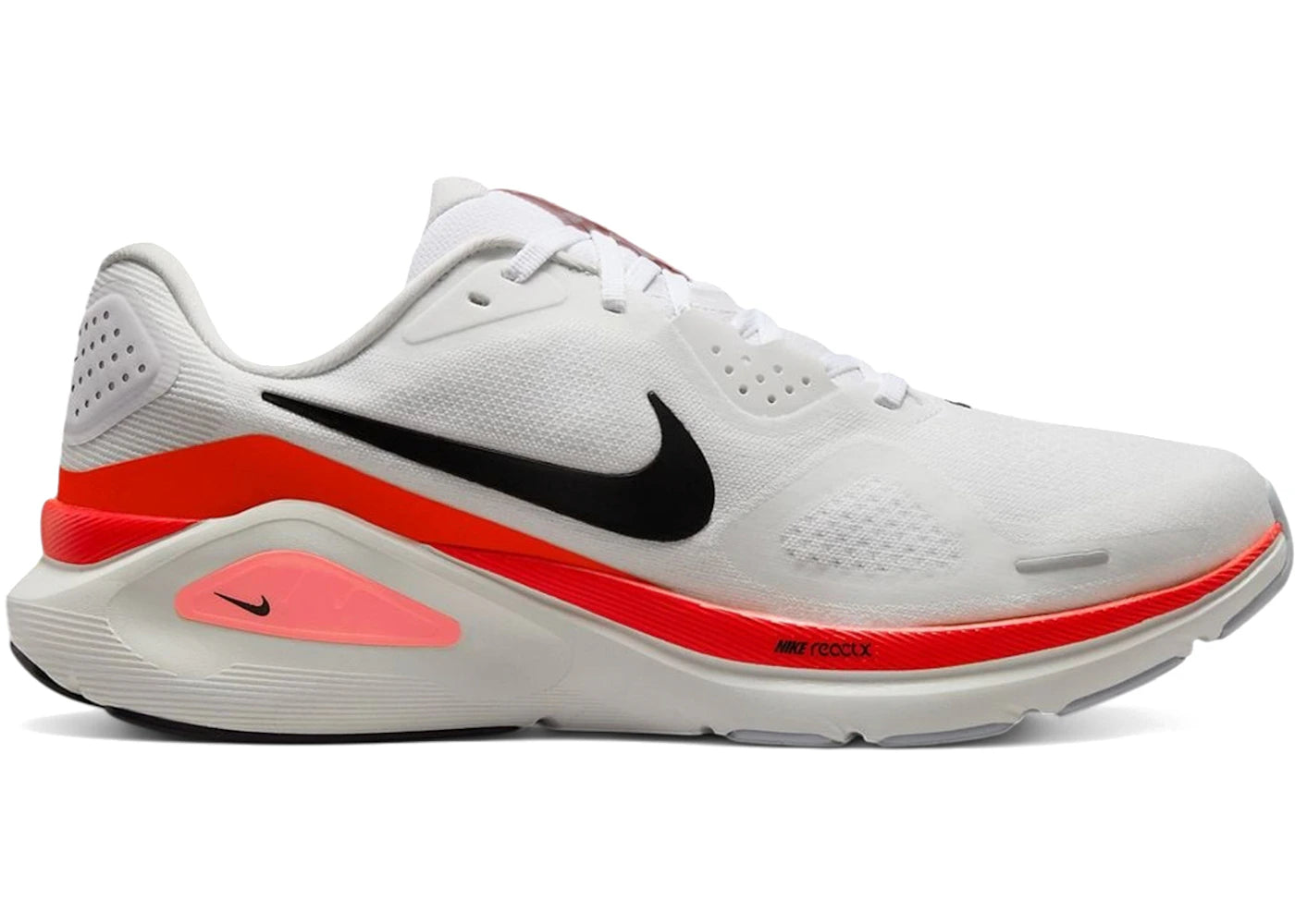 Nike Structure 26 White Black Bright Crimson - vue 360
