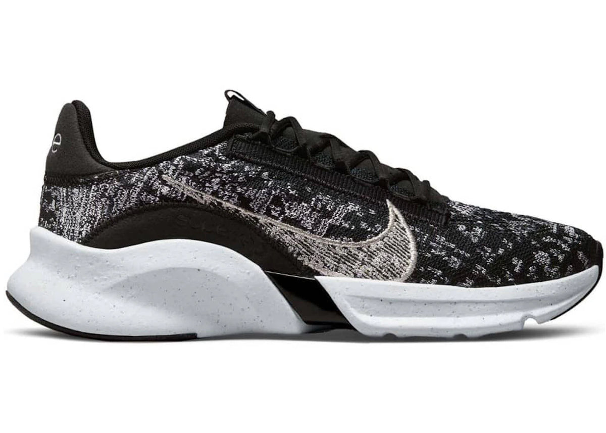 Nike SuperRep Go 3 Flyknit Next Nature Black Metallic Silver (Women's) - vue secondaire A