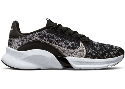 Nike SuperRep Go 3 Flyknit Next Nature Black Metallic Silver (Women's) - sneakers view 2