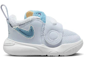 Nike Team Hustle D 11 Football Grey Summit White Celestial Gold Denim Turquoise (TD)