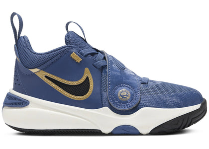 Nike Team Hustle D 11 Mystic Navy Pale Ivory Metallic Gold Black (PS) - sneakers view 2