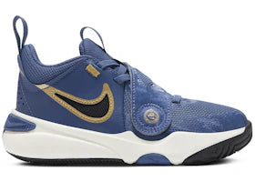 Nike Team Hustle D 11 Mystic Navy Pale Ivory Metallic Gold Black (PS) - vue 360
