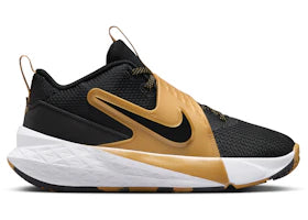 Nike Team Hustle D 12 Black Metallic Gold White (GS) - authentic Nike sneakers