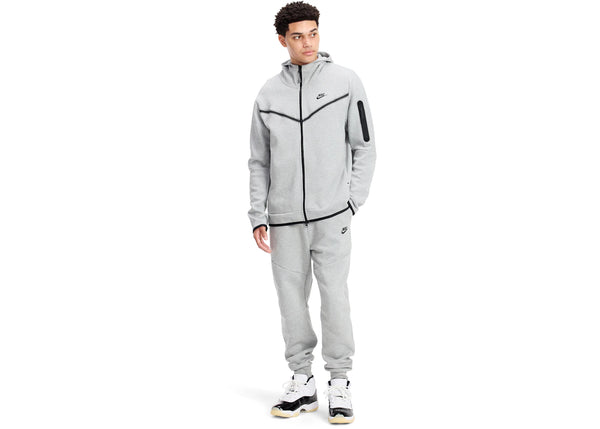 Nike Sportswear Tech Fleece Full Zip Hoodie & Joggers Set Grey