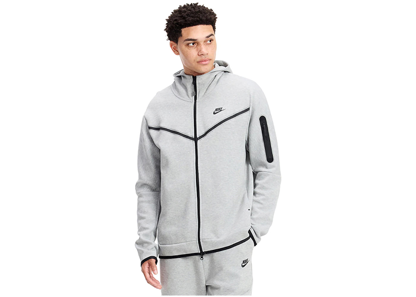 Nike Sportswear Tech Fleece Full-Zip Hoodie Heather Grey/Black
