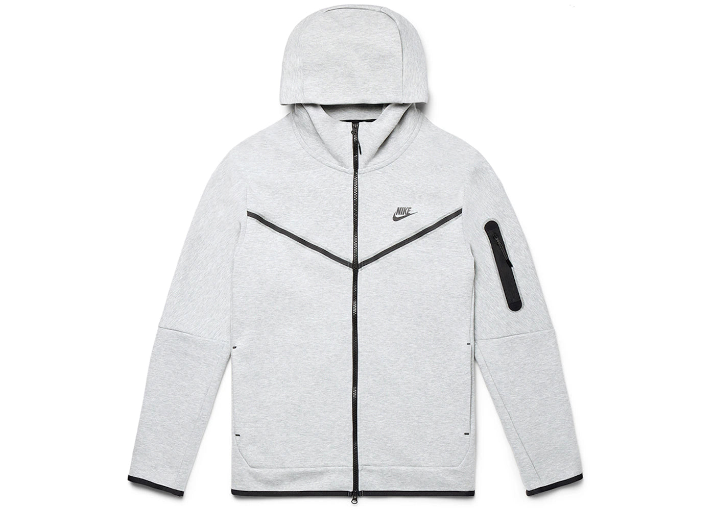Nike Sportswear Tech Fleece Full-Zip Hoodie Heather Grey/Black - vue 360