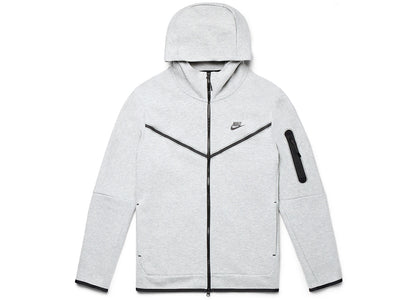 Nike Sportswear Tech Fleece Full-Zip Hoodie Heather Grey/Black sneakers - authentic Nike shoes