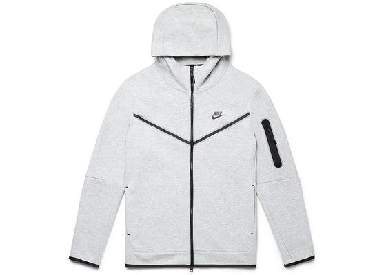 Nike Sportswear Tech Fleece Full-Zip Hoodie Heather Grey/Black sneakers - authentic Nike shoes
