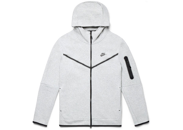 Nike Sportswear Tech Fleece Full-Zip Hoodie Heather Grey/Black sneakers - authentic Nike shoes