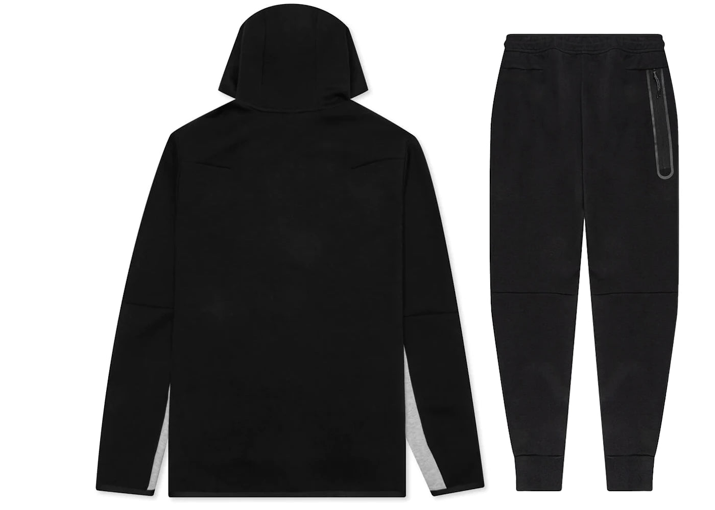 Nike Sportswear Tech Fleece Full Zip Hoodie & Joggers Set Black/Dark Grey Heather/White - vue secondaire A