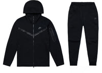 Nike Sportswear Tech Fleece Full-Zip Hoodie & Joggers Set Black