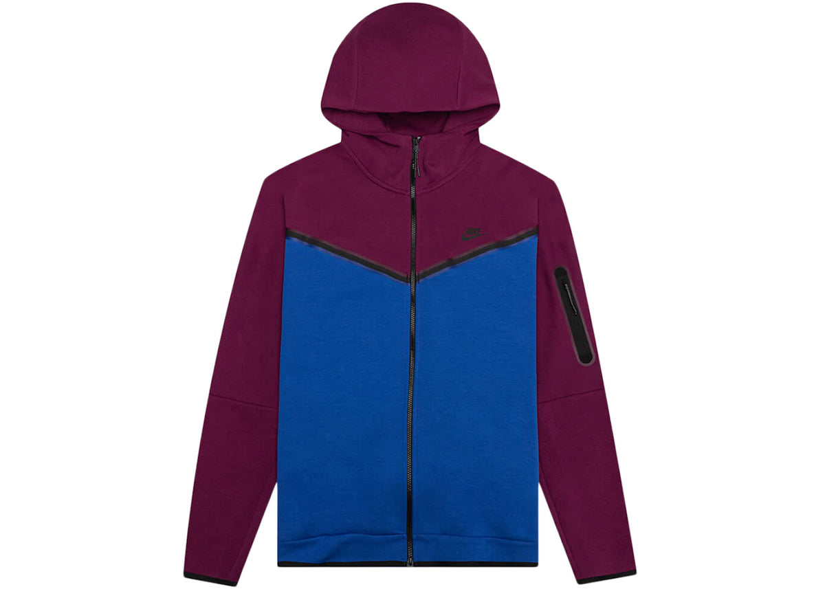 Nike Sportswear Tech Fleece Full-Zip Hoodie Sangria/Game Royal - vue secondaire A