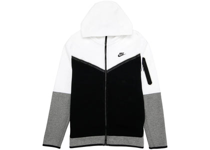 Nike Sportswear Tech Fleece Full-Zip Hoodie White/Black/Carbon Heather/Black - apparel view 2