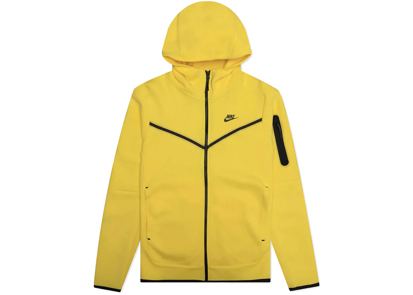 Nike Sportswear Tech Fleece Kapuzenpullover mit durchgehendem Reißverschluss, Gelb/Schwarz - vue 360