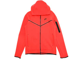 Nike Sportswear Tech Fleece Full-Zip Hoodie Lobster Red/Black - vue 360