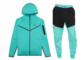 Nike Sportswear Tech Fleece Hoodie & Joggers Set Washed Teal/Black/Black - vue 360