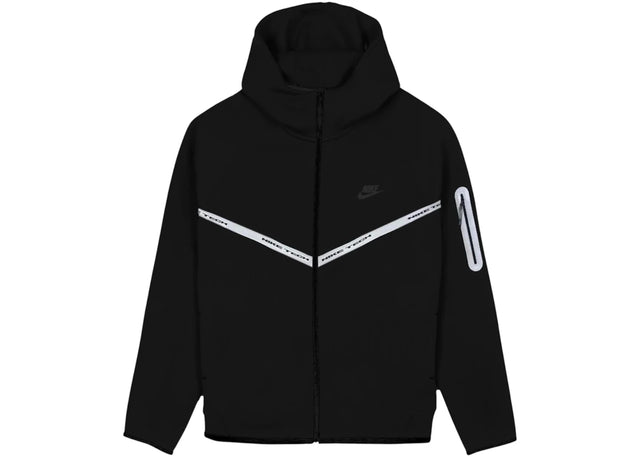 Nike Tech Fleece Reflective Full Zip Hoodie Black/White
