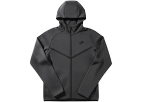 Nike Tech Fleece Windrunner Full Zip Hoodie Black Heather/Black - authentic Nike apparel