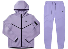 Nike Tech Fleece Windrunner Full Zip Hoodie & Jogger Set Hydrangeas Black