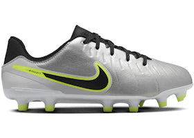 Nike Tiempo Legend 10 Academy FG/MG Metallic Silver Volt Black (GS) - vue 360