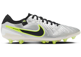 Nike Tiempo Legend 10 Pro AG Metallic Silver Volt Black - vue 360
