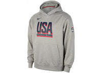 Nike USA Practice Fleece Hoodie Dark Grey Heather/Obsidian