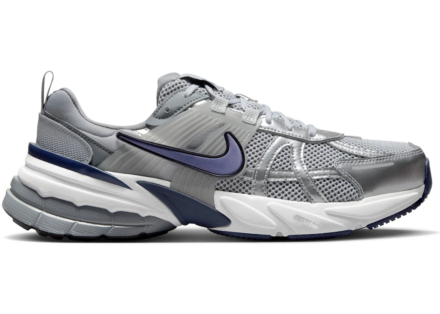Nike V2K Run Wolf Grey Midnight Navy - vue 360