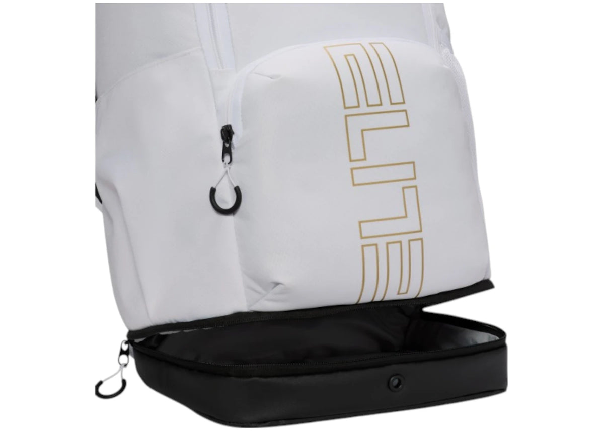 Nike Varsity Elite Backpack White/Black/Metallic Gold - vue secondaire B