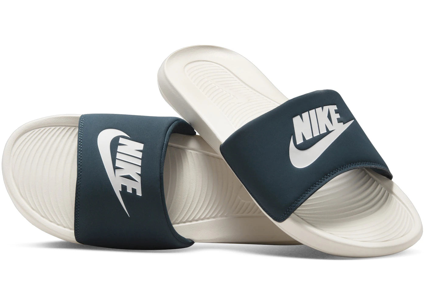 Nike Victori One Slide Armory Navy Light Orewood Brown Sail - vue 360
