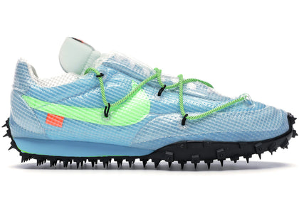 Nike Waffle Racer Off-White Vivid Sky (Women's) - authentic Nike sneakers