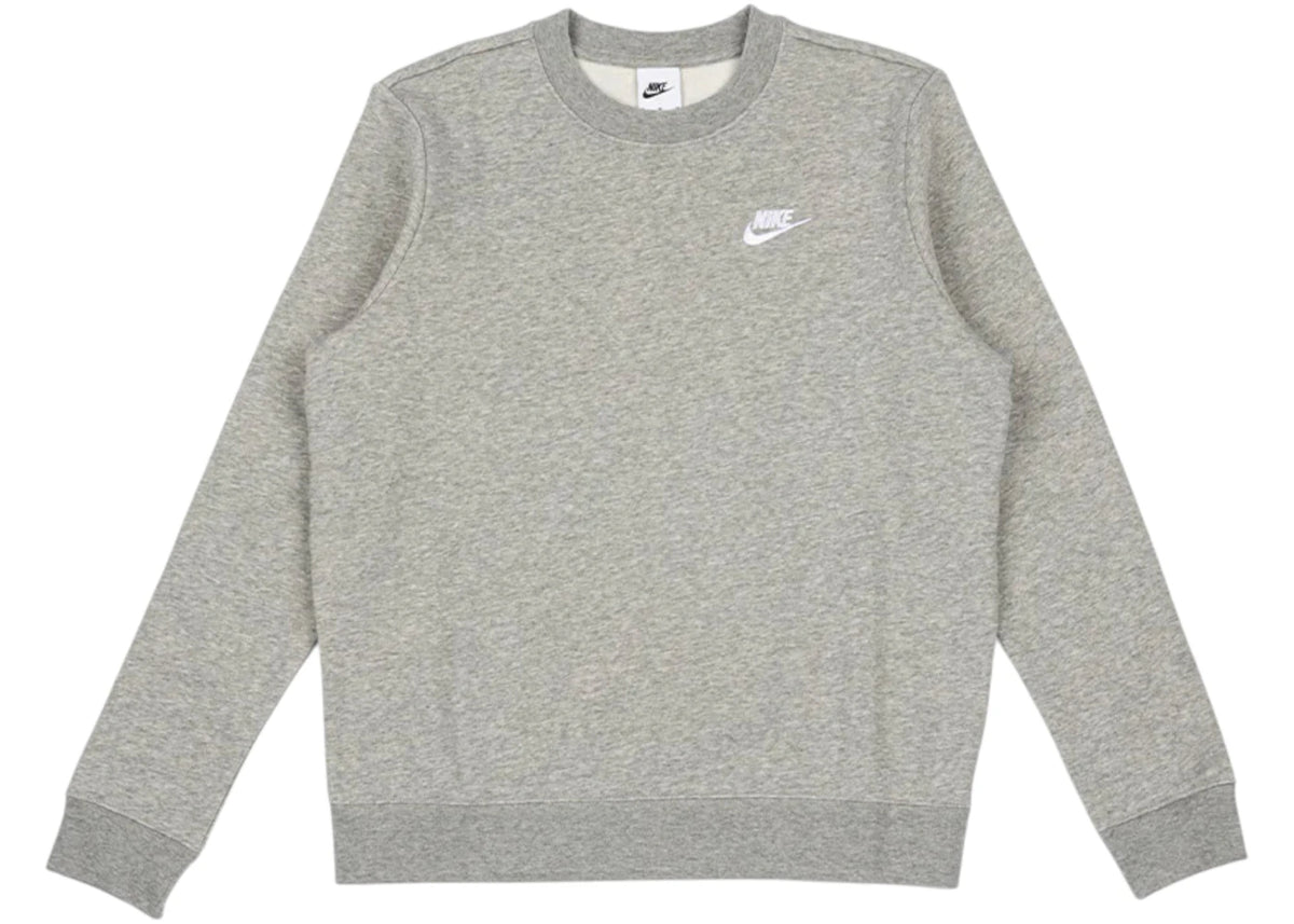 Nike Women's Club Fleece Crewneck Dark Grey Heather - vue secondaire A