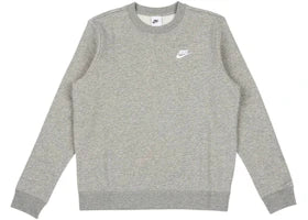 Nike Women's Club Fleece Crewneck Dark Grey Heather