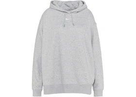 Nike Women's Oversized Pullover Hoodie Dark Grey Heather/Sail - vue 360