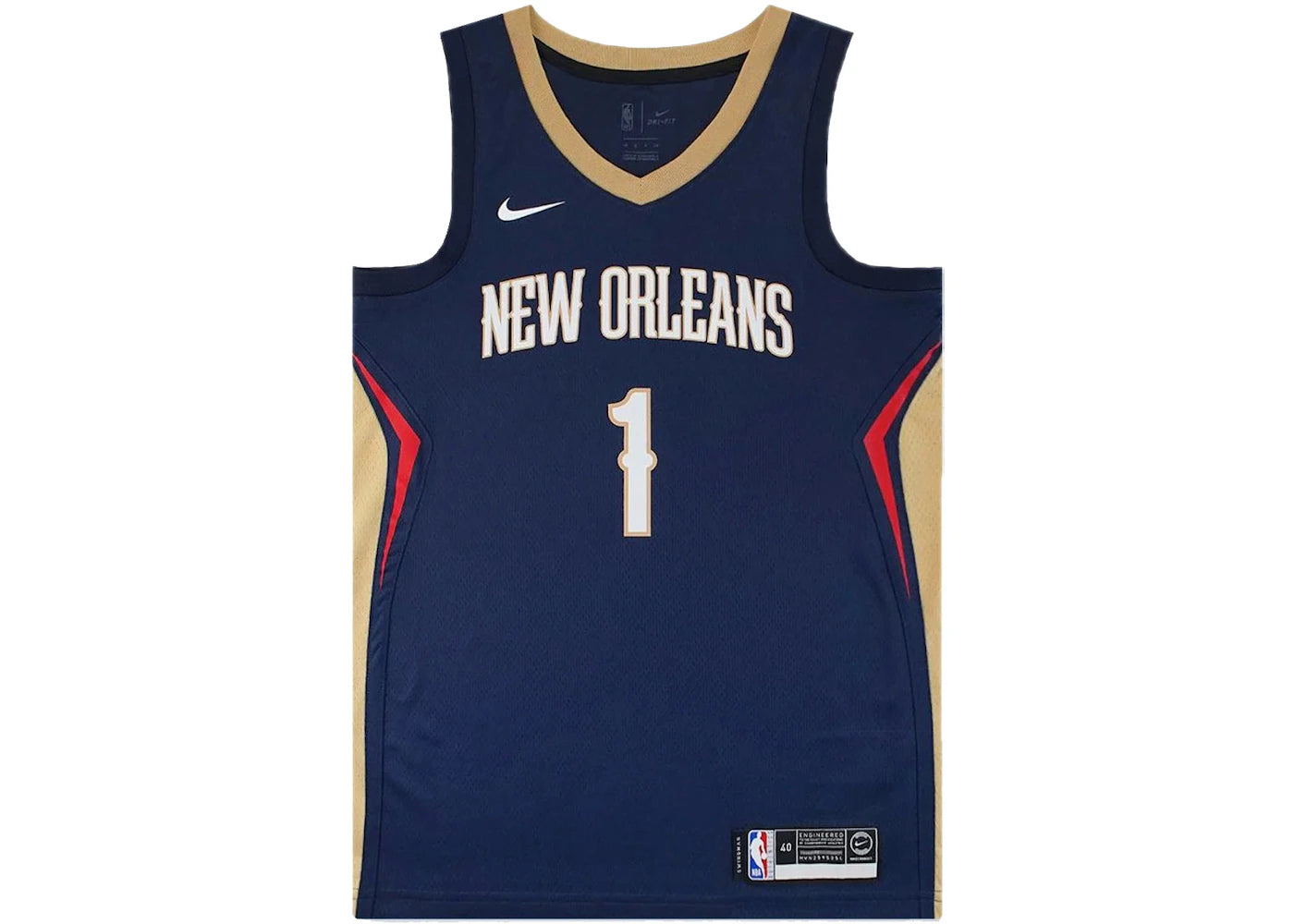 Nike Zion Williamson Pelicans Icon Edition Jersey College Navy - vue secondaire A