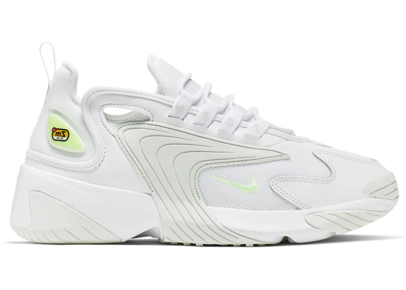 Nike Zoom 2K White Barely Volt (Women's) - vue 360