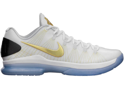 Nike KD 5 Elite+ White Gold - authentic Nike sneakers