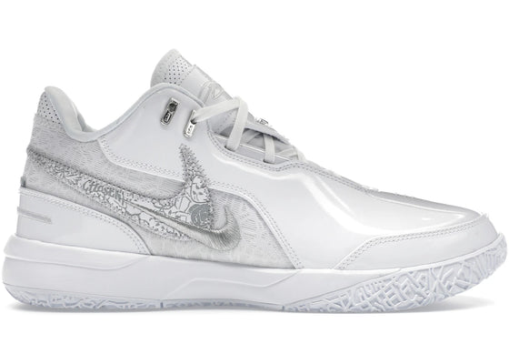Nike Zoom LeBron NXXT Gen AMPD White Silver sneakers - authentic Nike shoes