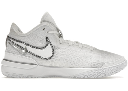 Nike Zoom LeBron NXXT Gen White Metallic Silver sneakers - authentic streetwear shoes