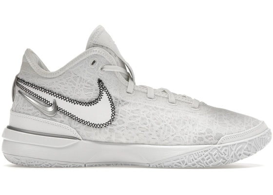 Nike Zoom LeBron NXXT Gen White Metallic Silver sneakers - authentic streetwear shoes