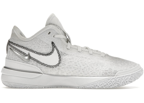 Nike Zoom LeBron NXXT Gen White Metallic Silver sneakers - authentic streetwear shoes