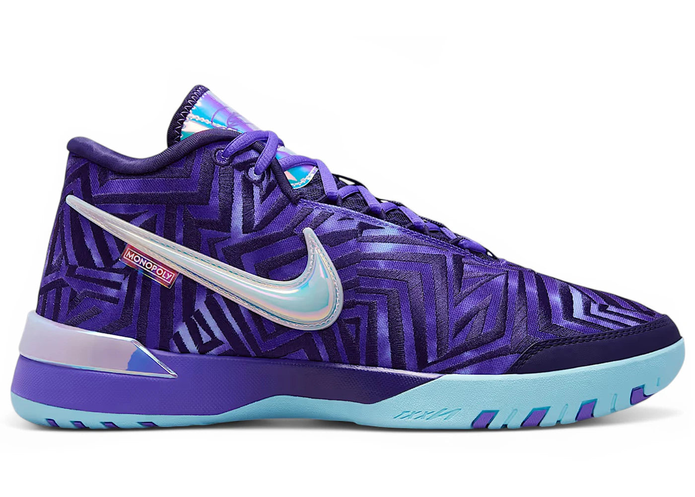 Nike Zoom LeBron NXXT Genisus EP Monopoly Persian Violet (Solid Outsole) - vue 360