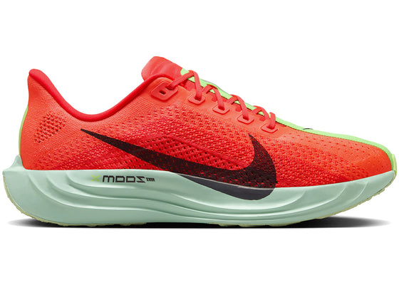 Nike ZoomX Pegasus Plus Bright Crimson Lime Blast Mint Foam Cave Purple sneakers - authentic Nike shoes