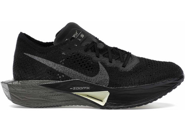 Nike ZoomX Vaporfly 3 Black Olive Aura Metallic Medium Ash sneakers - authentic Nike shoes