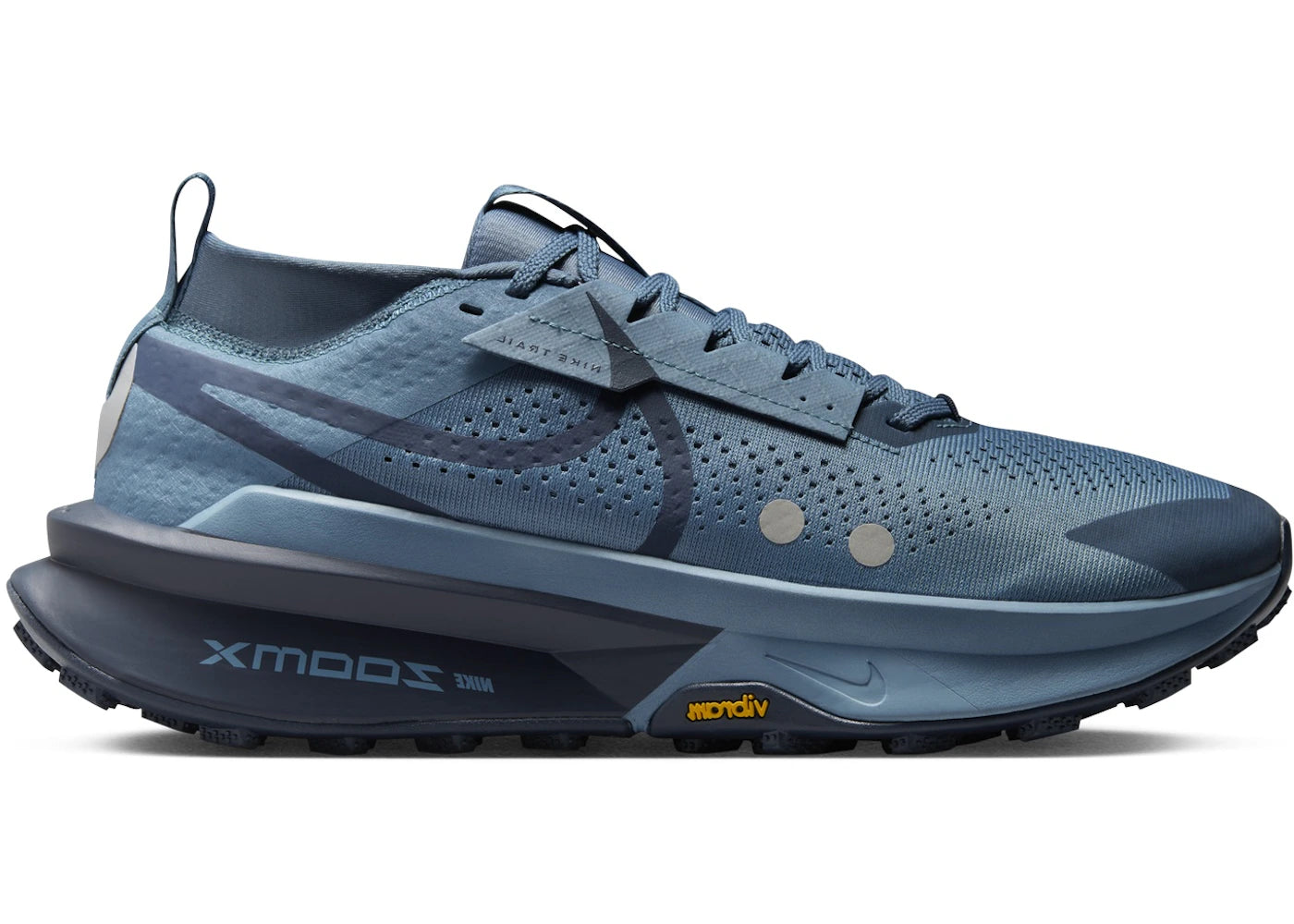 Nike ZoomX Zegama 2 Smokey Blue Metallic Platinum Armory Navy - vue 360