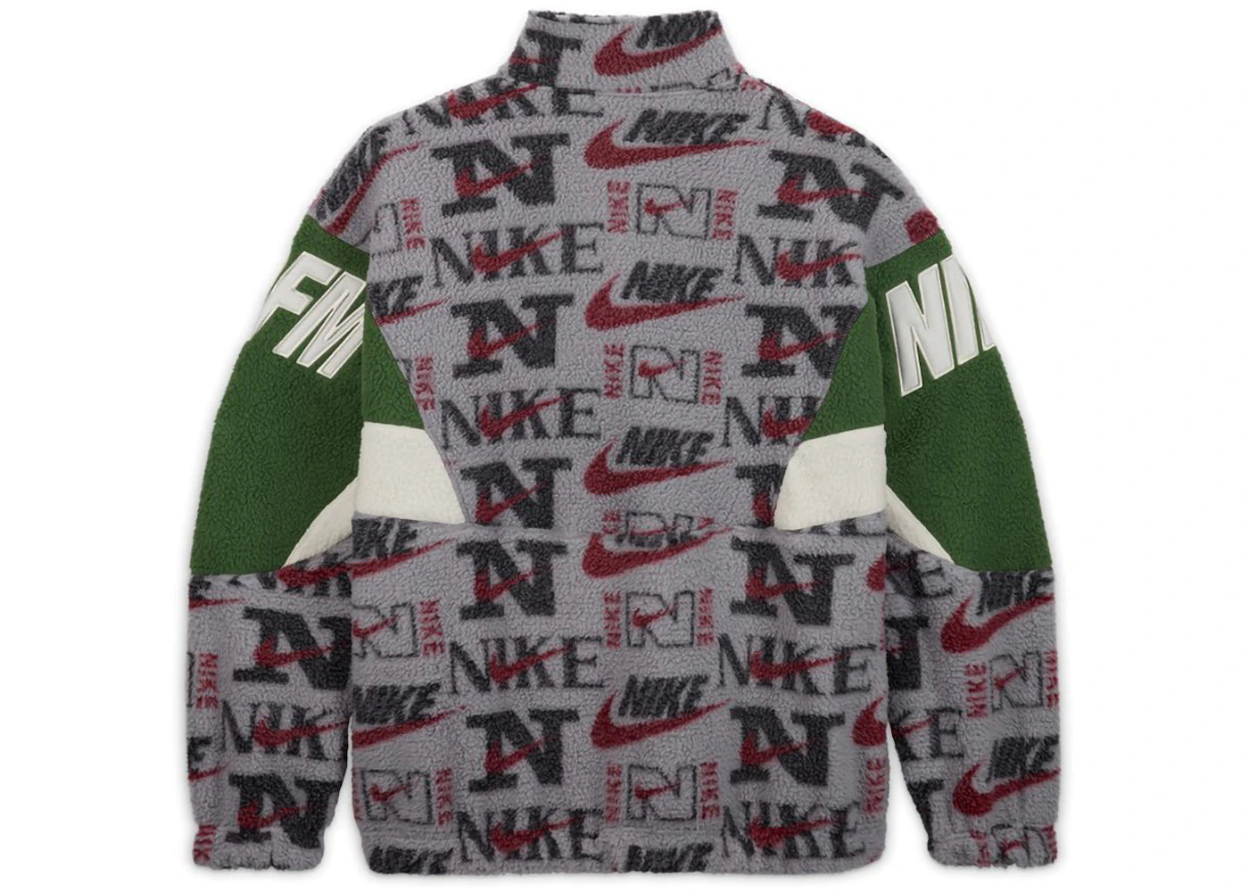 Nike x Cactus Plant Flea Market 1/4 Zip Top Jacket Grey Purple Green - vue secondaire B