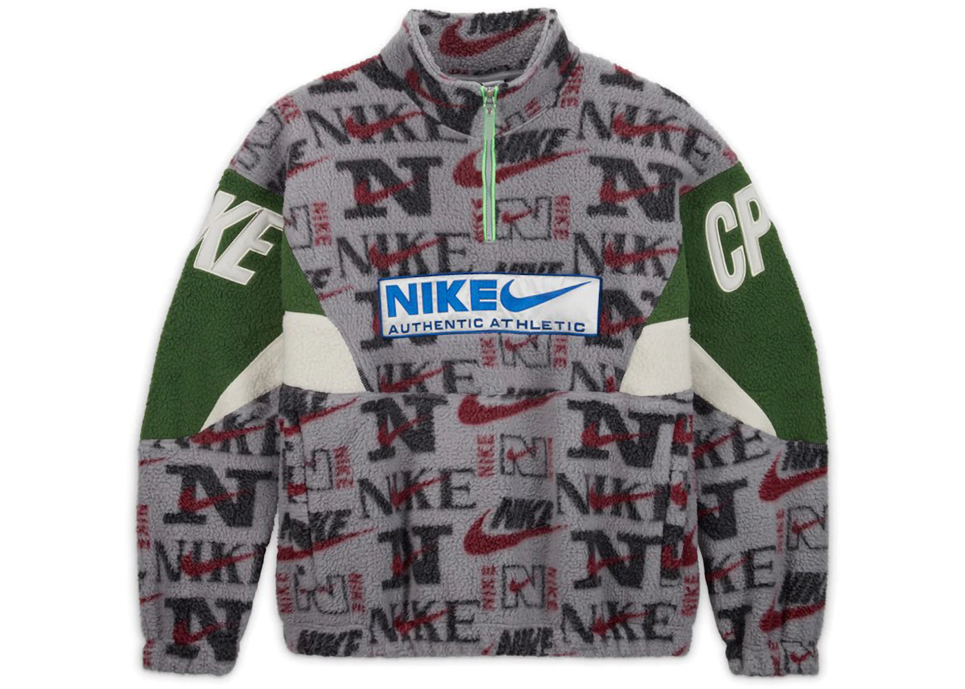 Nike x Cactus Plant Flea Market 1/4 Zip Top Jacket Grey Purple Green - vue secondaire A