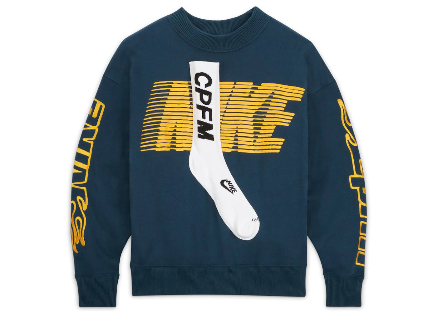 Nike x Cactus Plant Flea Market Socks Fleece Crewneck Sweatshirt Dark Green - vue secondaire A
