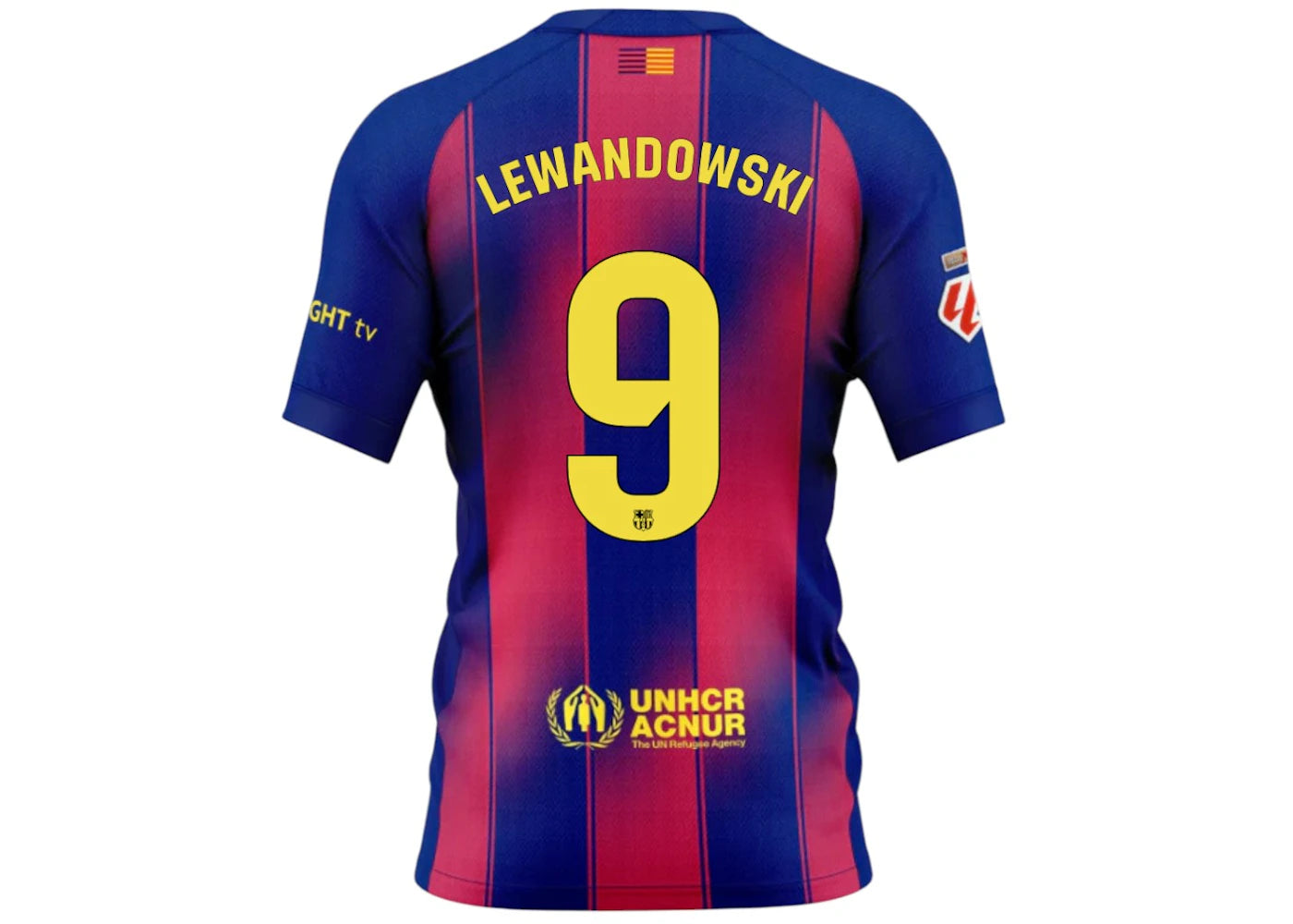 Nike x FC Barcelona x Olivia Rodrigo Men's 25/26 Home Player's Edition Lewandowski Print Jersey Blue/Garnet - vue secondaire B
