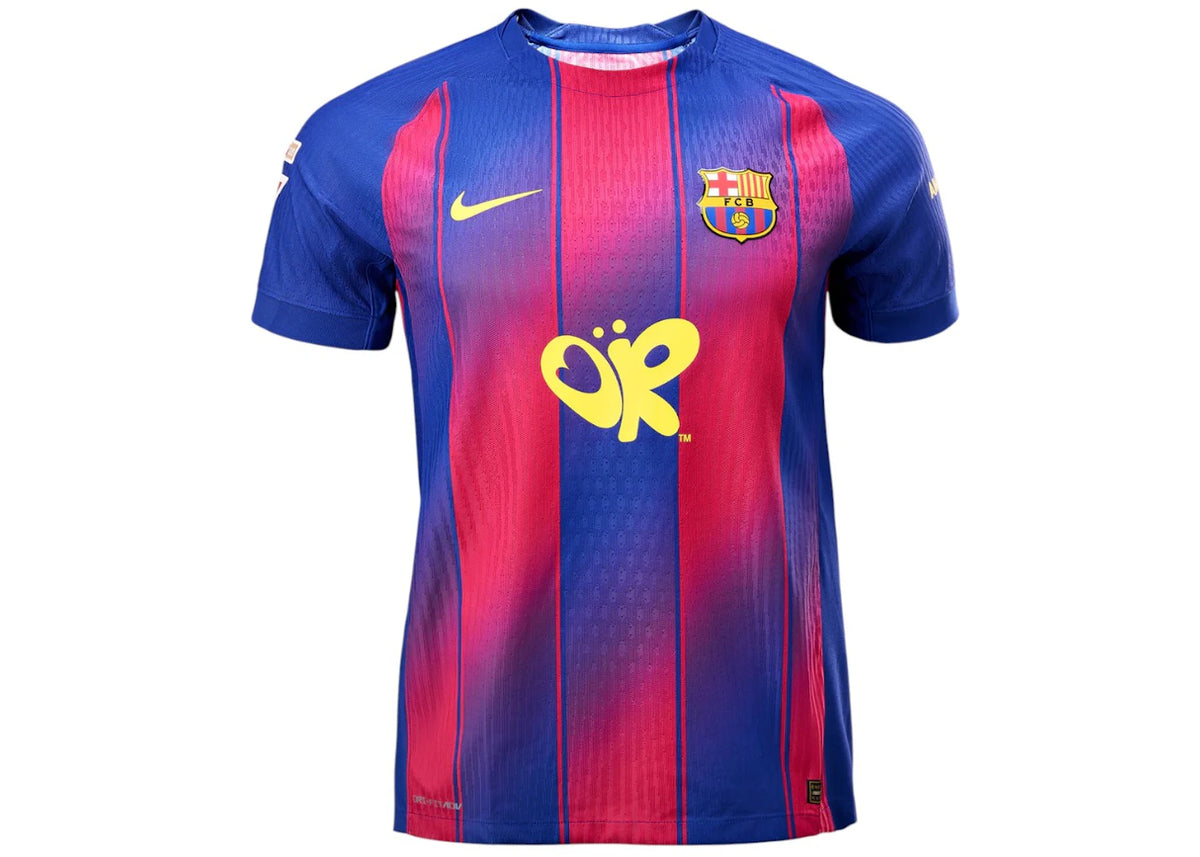 Nike x FC Barcelona x Olivia Rodrigo Men's 25/26 Home Player's Edition Lewandowski Print Jersey Blue/Garnet - vue secondaire A